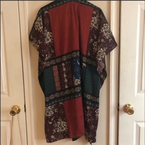FREE PEOPLE Cheri silk patchwork kimono - Picture 6 of 6